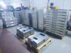 Custom 304 stainless steel housing weldment for rear-entry wheelchair accessible vehicle ramp systems