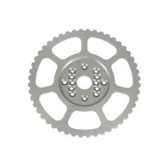 Precision CNC machined steel engine flywheel and crankshaft trigger wheel for high-performance automotive applications