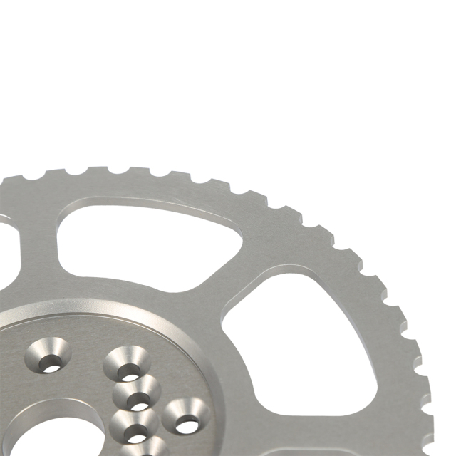 Precision CNC machined steel engine flywheel and crankshaft trigger wheel for high-performance automotive applications