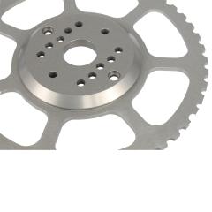 Precision CNC machined steel engine flywheel and crankshaft trigger wheel for high-performance automotive applications