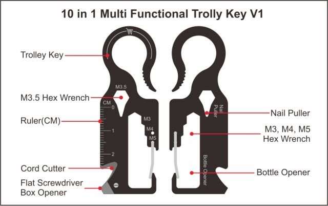 Trolly Key V1,Grace Metal,Trolly Key V1