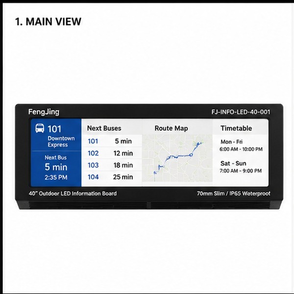 40" Outdoor LED Information Board,FengJing (Shenzhen) Co., Ltd.,40" Outdoor LED Information Board