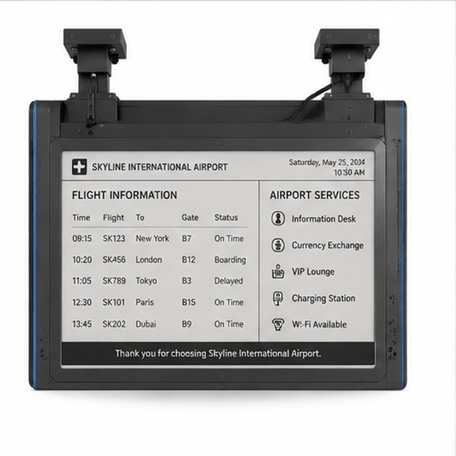 32" Indoor E-ink Dual-sided Ceiling-mounted Information Board,FengJing (Shenzhen) Co., Ltd.,32" Indoor E-ink Dual-sided Ceiling-mounted Information Board