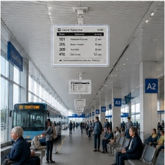 28" E-ink Ceiling-mounted Bus Information Screen,FengJing (Shenzhen) Co., Ltd.,28" E-ink Ceiling-mounted Bus Information Screen