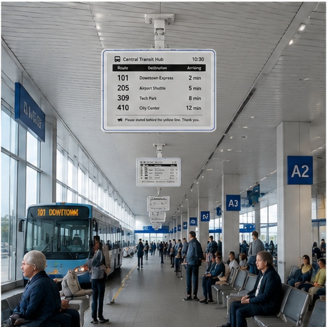 28" E-ink Ceiling-mounted Bus Information Screen,FengJing (Shenzhen) Co., Ltd.,28" E-ink Ceiling-mounted Bus Information Screen