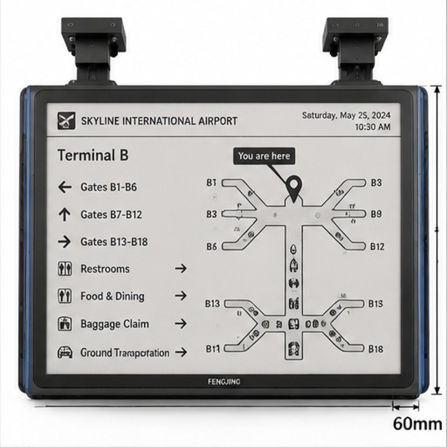 32" Indoor E-ink Dual-sided Ceiling-mounted Information Board,FengJing (Shenzhen) Co., Ltd.,32" Indoor E-ink Dual-sided Ceiling-mounted Information Board