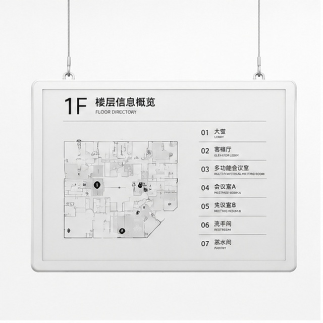 28" Indoor E-ink Ceiling-mounted Information Board,FengJing (Shenzhen) Co., Ltd.,28" Indoor E-ink Ceiling-mounted Information Board