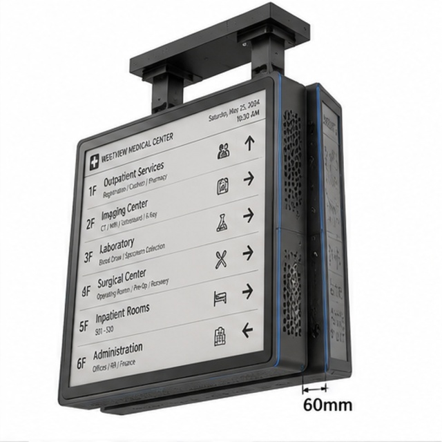 32" Indoor E-ink Dual-sided Ceiling-mounted Information Board,FengJing (Shenzhen) Co., Ltd.,32" Indoor E-ink Dual-sided Ceiling-mounted Information Board