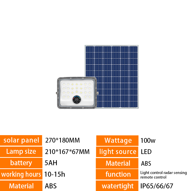 High-quality waterproof 100-500W outdoor solar floodlight,QIANJI,High-quality waterproof 100-500W outdoor solar floodlight