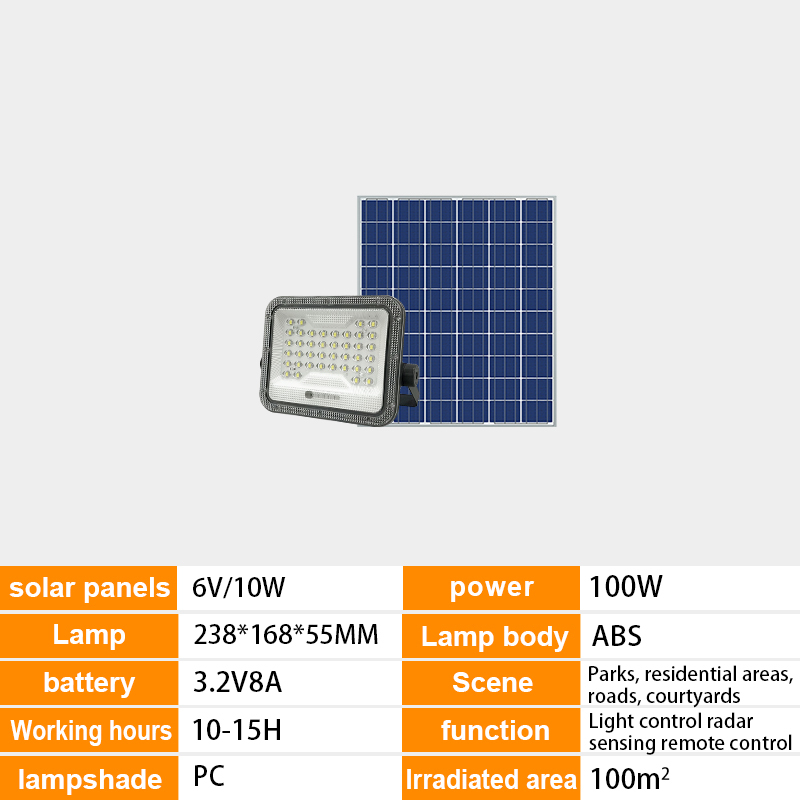 Super Bright IP65 100W-1000W LED Solar Floodlight,QIANJI,Super Bright IP65 100W-1000W LED Solar Floodlight