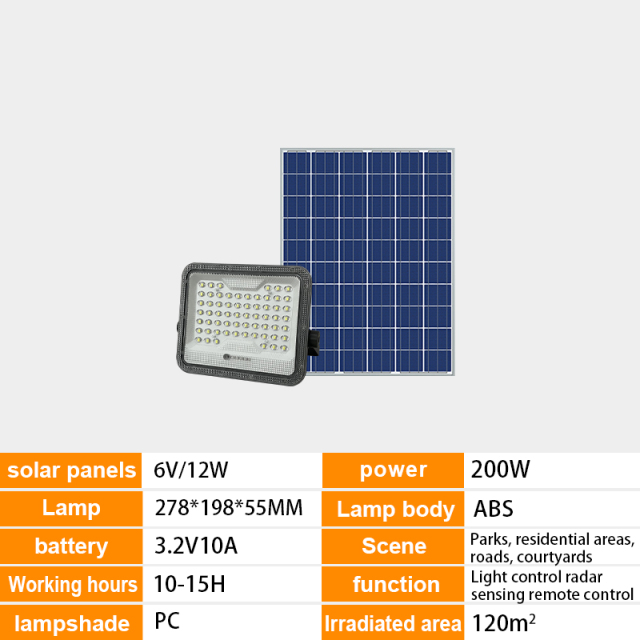 Super Bright IP65 100W-1000W LED Solar Floodlight,QIANJI,Super Bright IP65 100W-1000W LED Solar Floodlight
