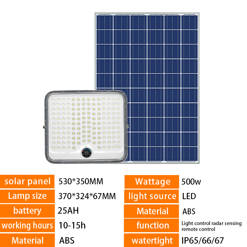 High-quality waterproof 100-500W outdoor solar floodlight,QIANJI,High-quality waterproof 100-500W outdoor solar floodlight