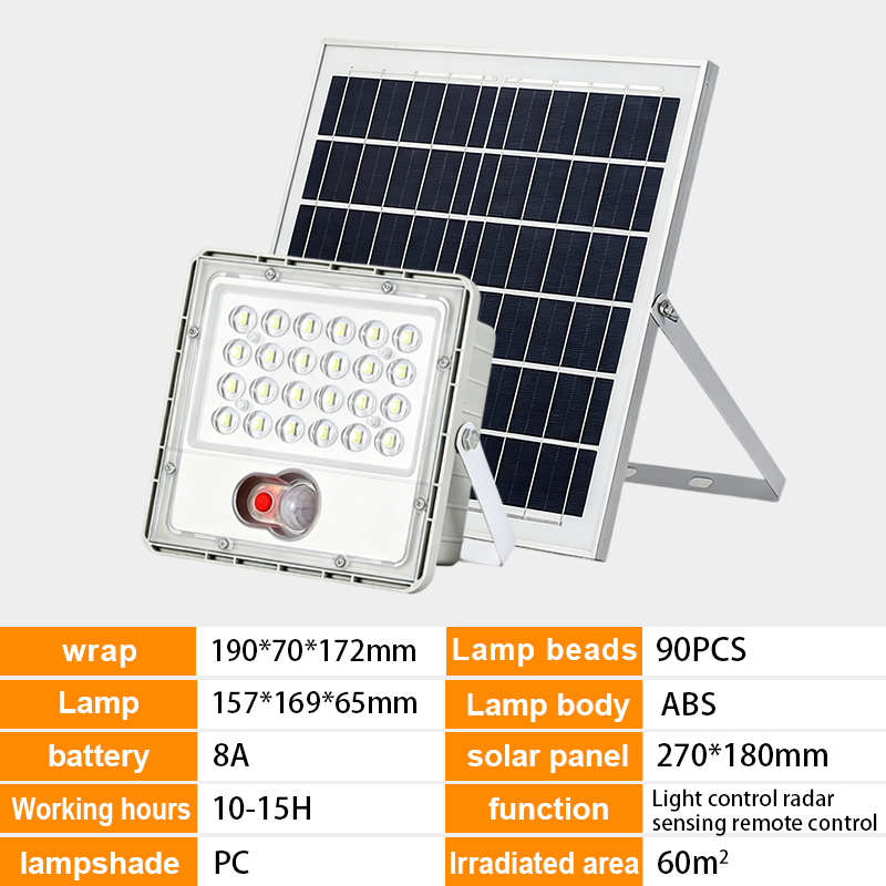 High-efficiency LED 100-600W IP65 solar floodlight,QIANJI,High-efficiency LED 100-600W IP65 solar floodlight