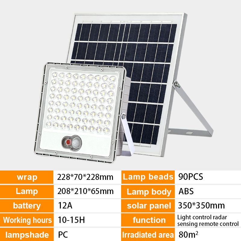 High-efficiency LED 100-600W IP65 solar floodlight,QIANJI,High-efficiency LED 100-600W IP65 solar floodlight