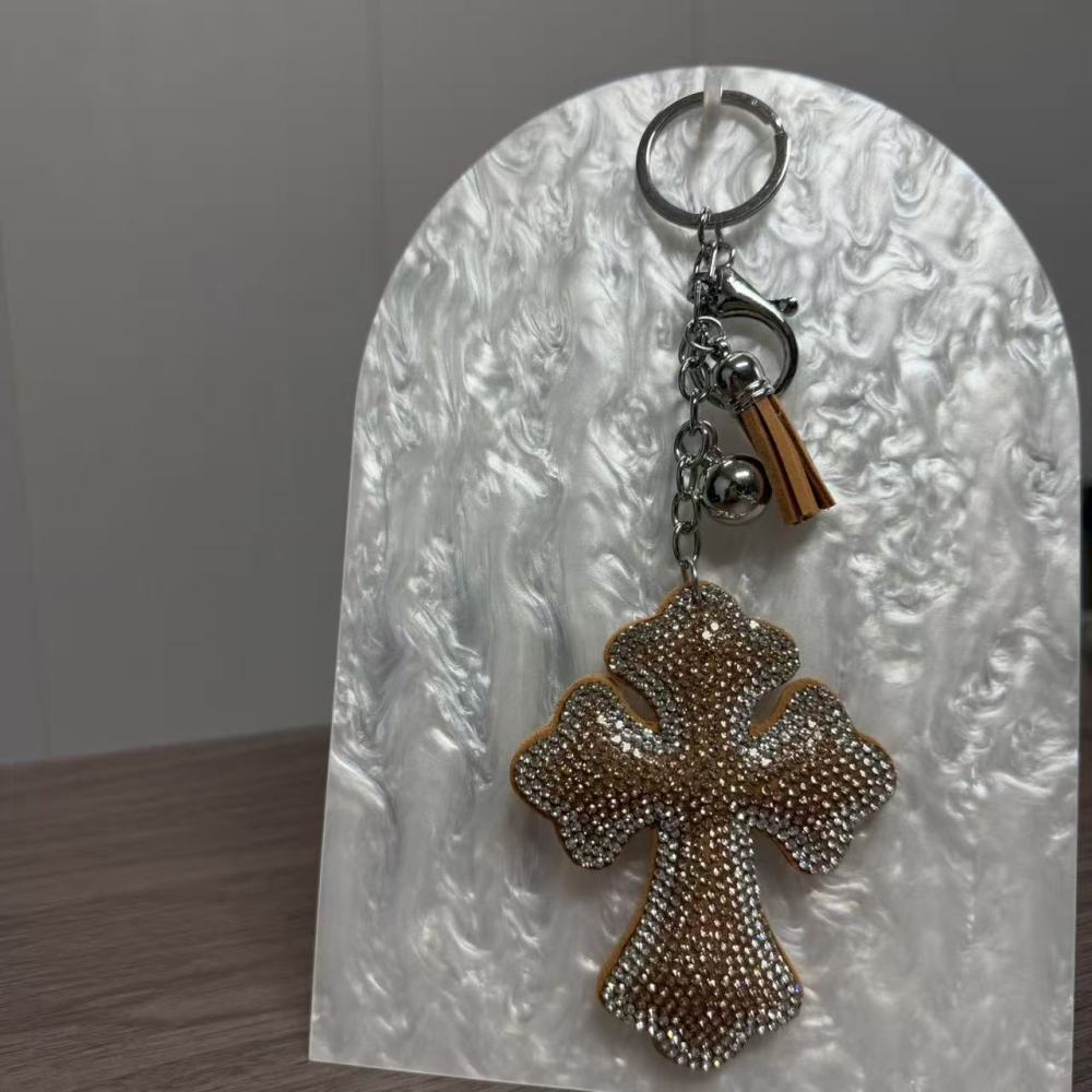 Green Cross Keychain