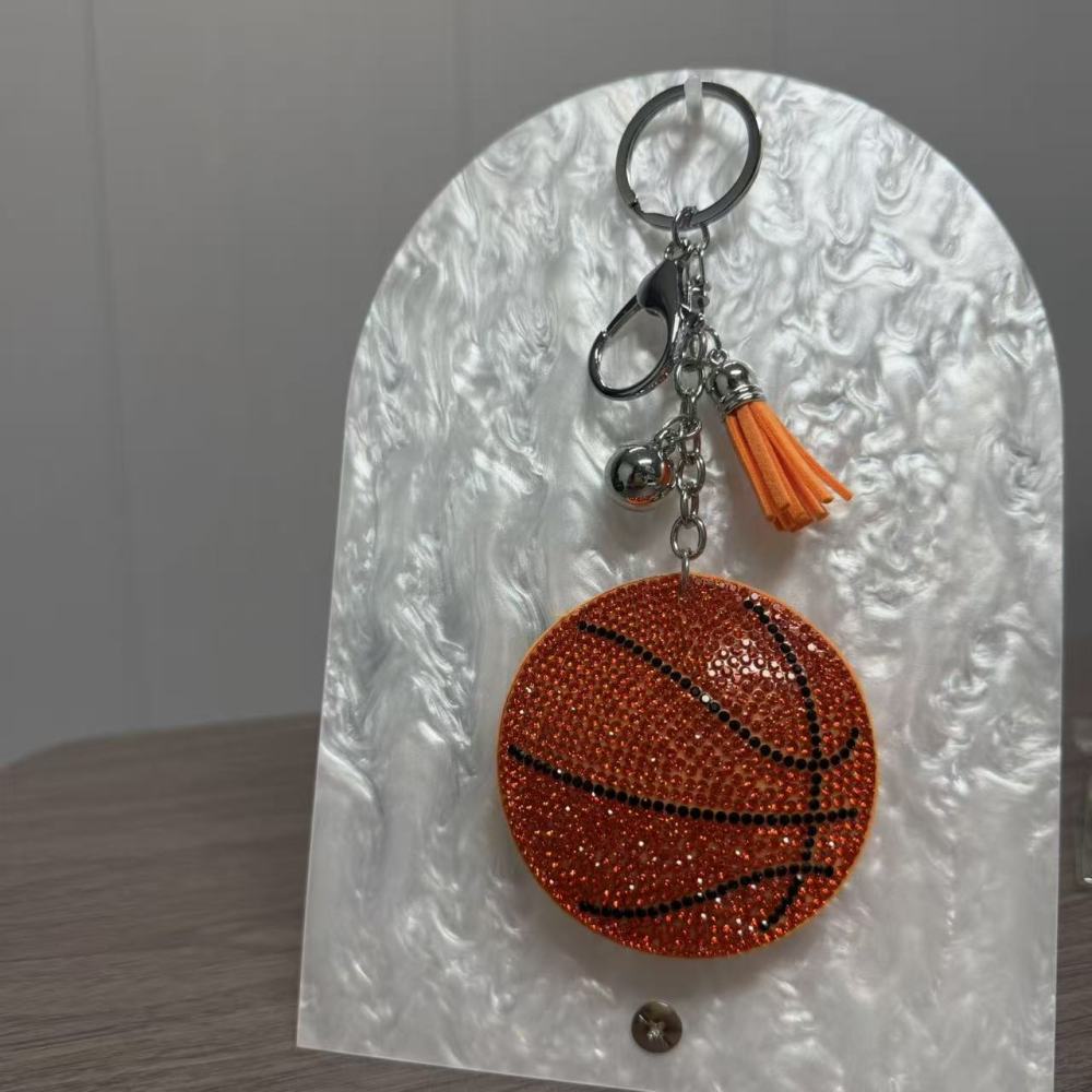 Orange basketball keychain