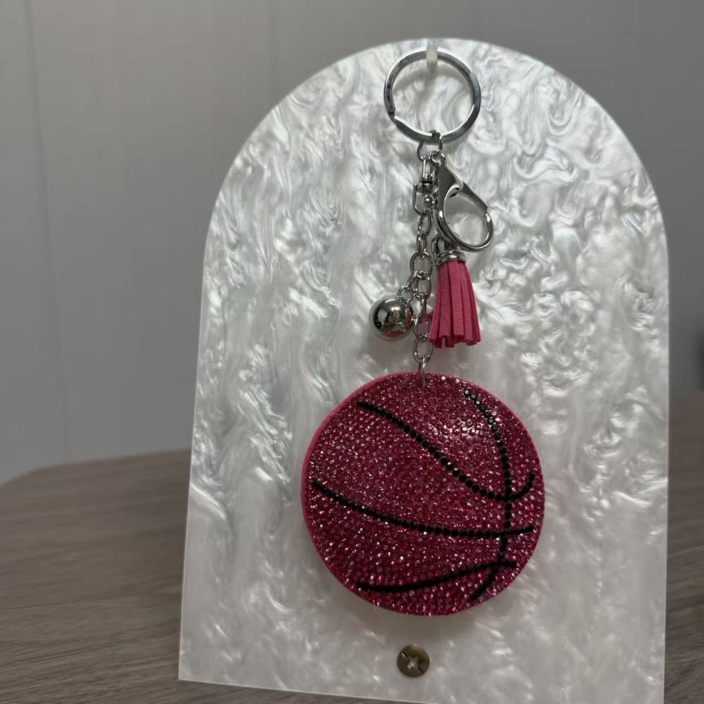 Red basketball keychain