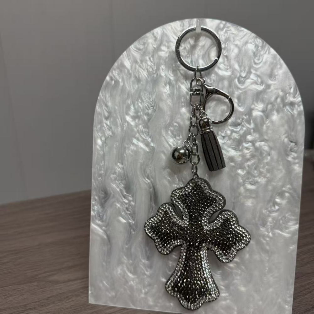 Brown Cross Keychain