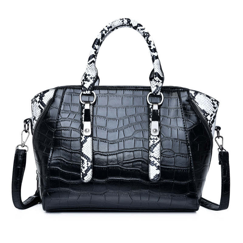 Fashionable Retro Two-Piece Set Bag with PU Material, Shoulder Bag and Handbag, Large Capacity