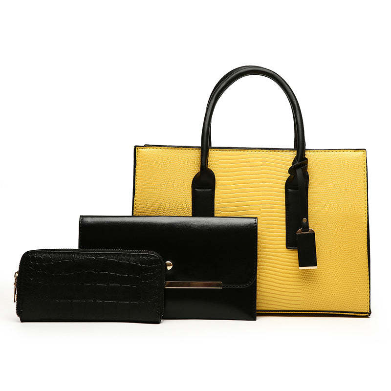 Fashionable Women's City Simple 3-Piece Set Shoulder Bag, Crossbody Bag and Handbag