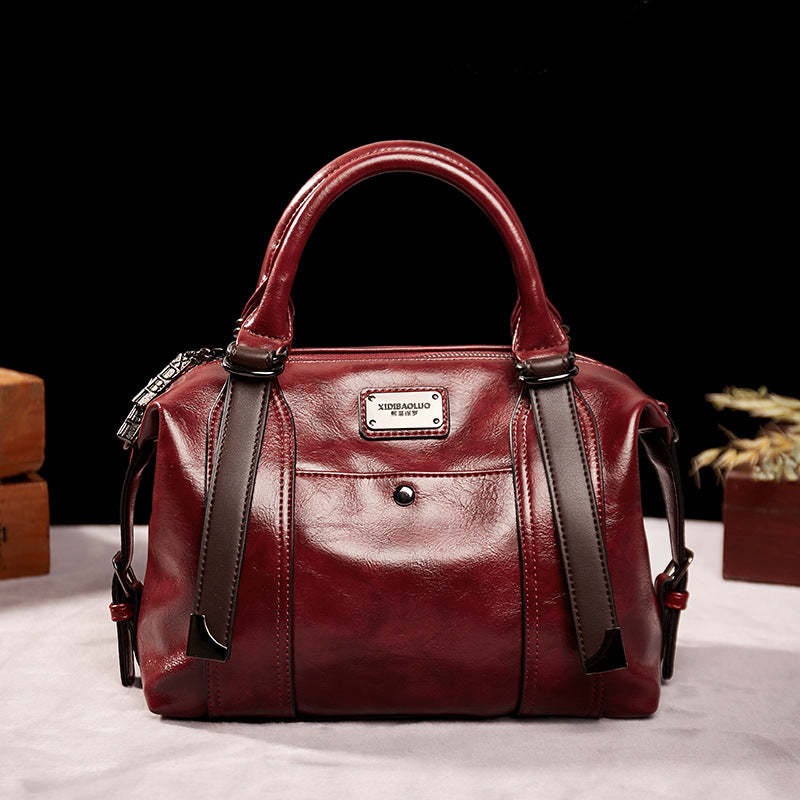 Fashionable Retro Paulie Handbag Shoulder Bag with Leather Composite Material