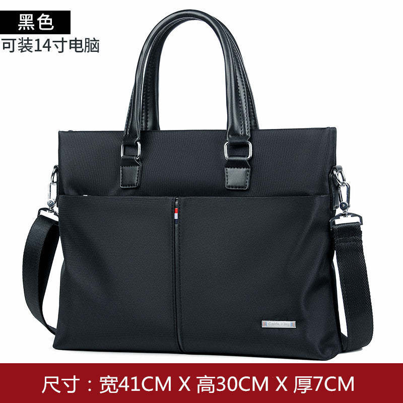 Men's Business Oxford Cloth Handbag Crossbody Bag Computer Briefcase Stylish Bag