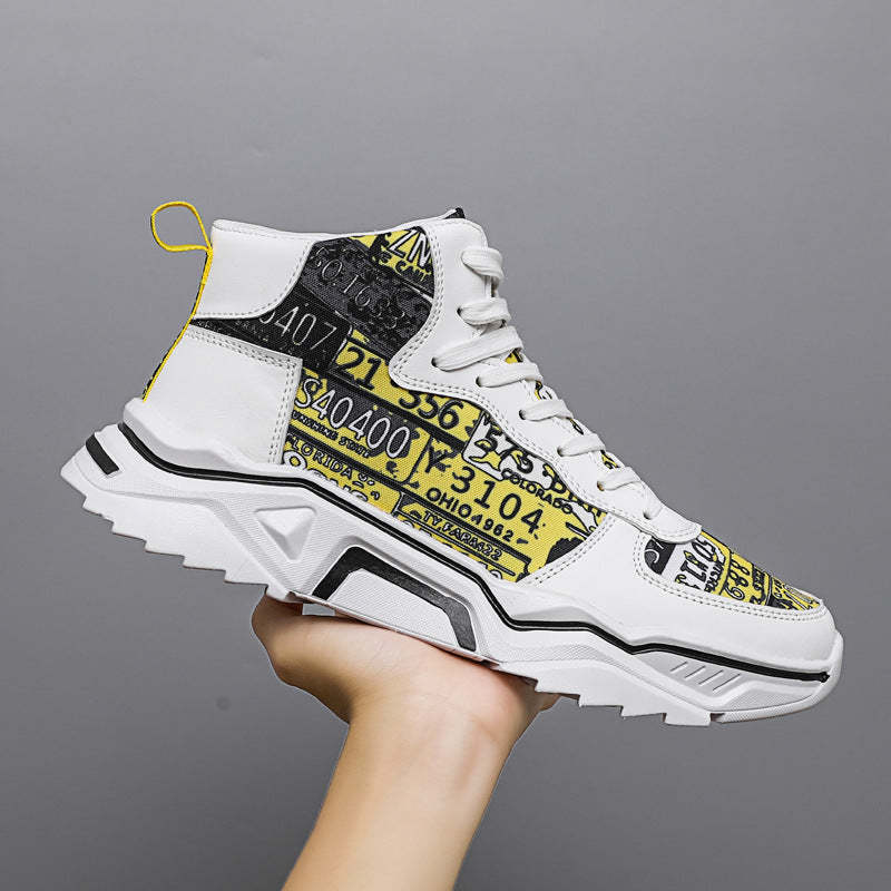 Men's Casual Sports Shoes, Fashionable Leisure Shoes for Outdoor Running, Korean Version Student Board Shoes, Simple Canvas Shoes