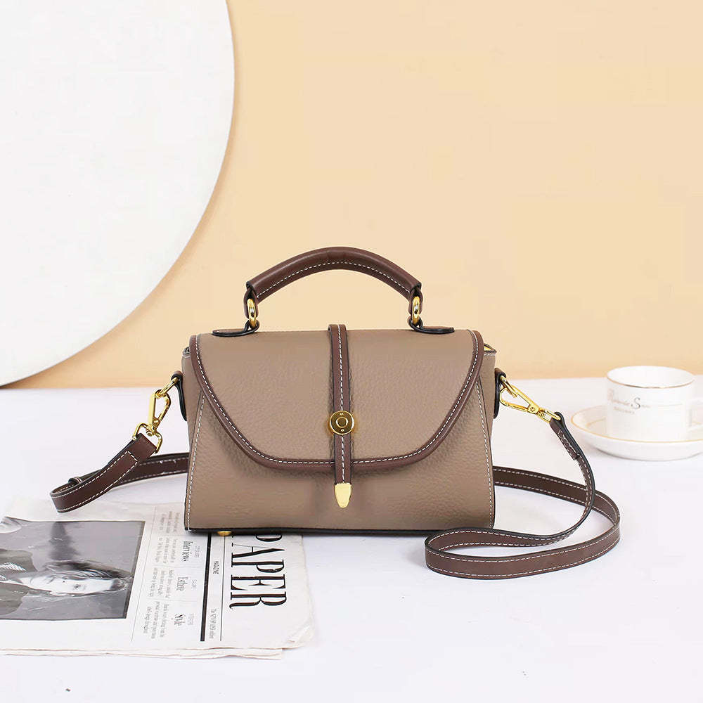 Fashionable Genuine Leather Handbag Shoulder Bag for Women 88181