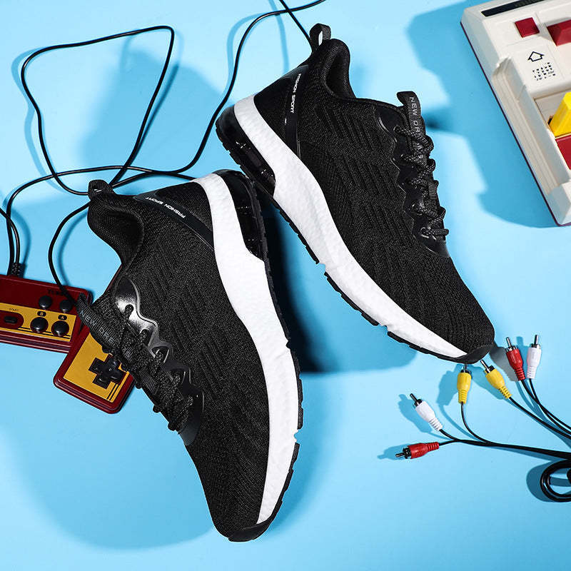 Men's Summer Breathable Mesh Running Shoes New Fashionable White Sneakers for Sports and Leisure