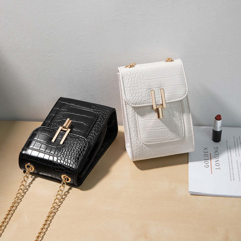 Guangzhou Mini Style Black PU Handbag Shoulder Bag Crossbody Bag Women Bag