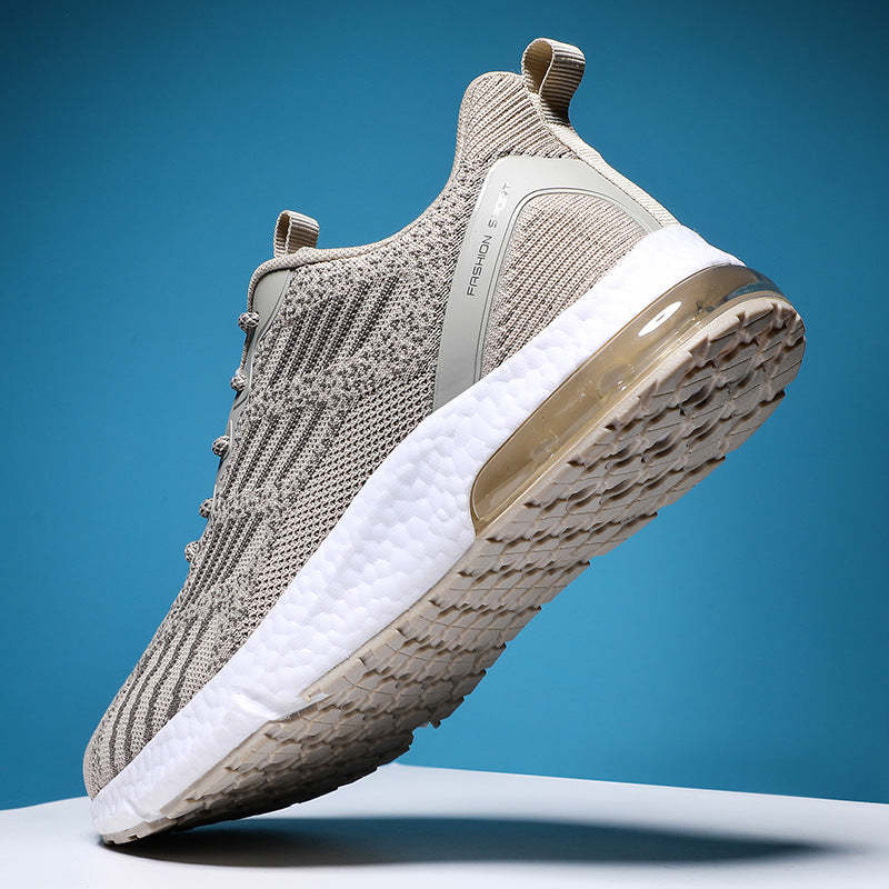 Men's Summer Breathable Mesh Running Shoes New Fashionable White Sneakers for Sports and Leisure