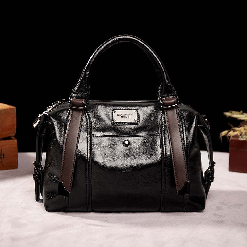 Fashionable Retro Paulie Handbag Shoulder Bag with Leather Composite Material