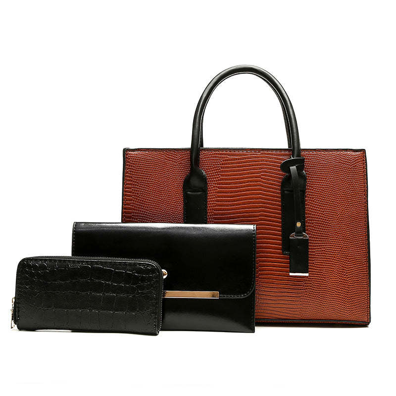 Fashionable Women's City Simple 3-Piece Set Shoulder Bag, Crossbody Bag and Handbag