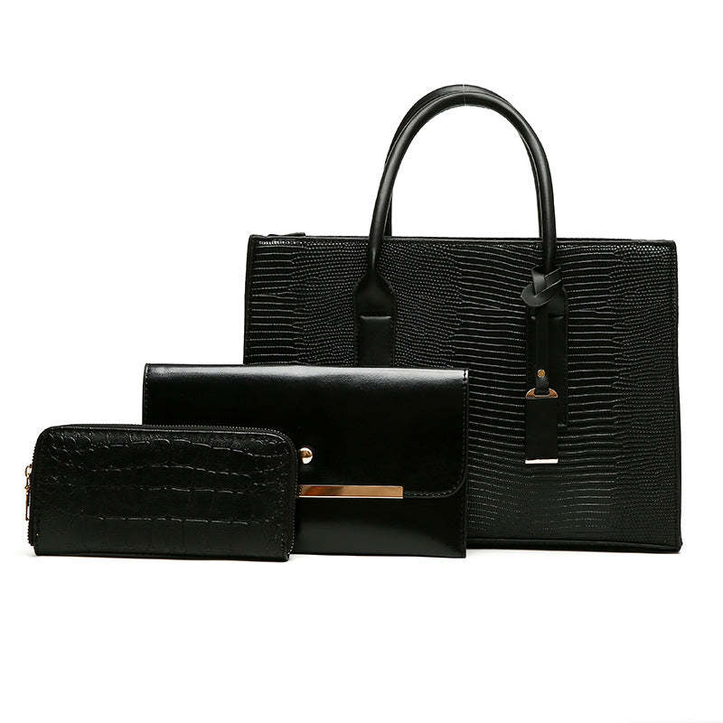 Fashionable Women's City Simple 3-Piece Set Shoulder Bag, Crossbody Bag and Handbag