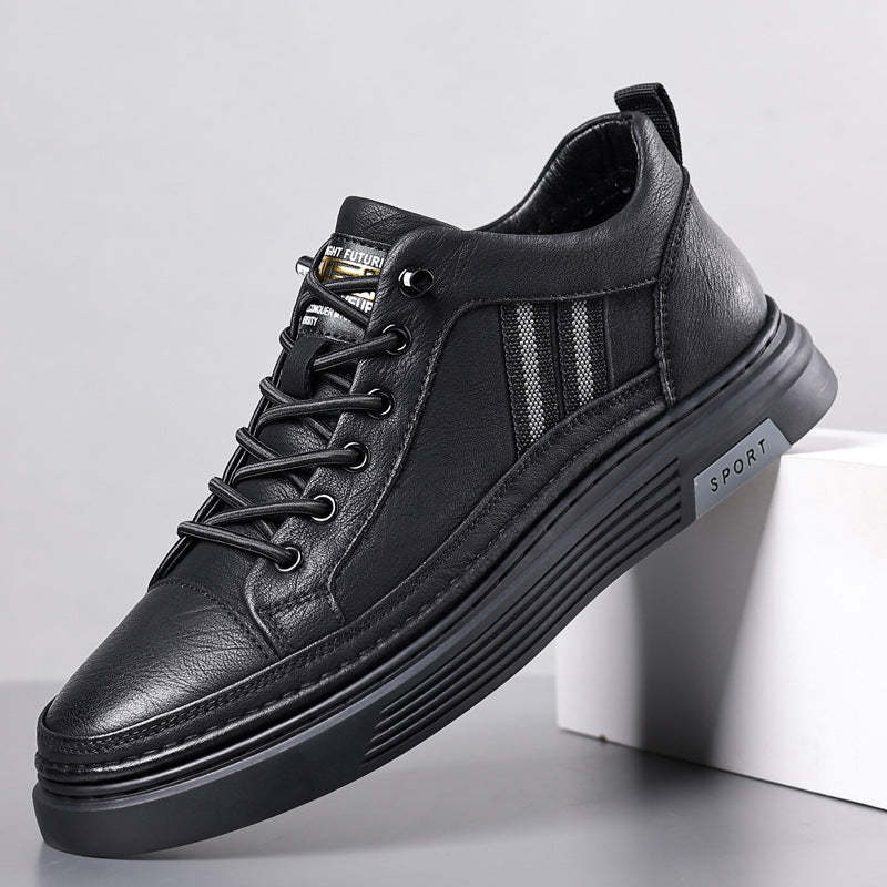 Men's Leather Casual Shoes, Summer New Fashionable Breathable Anti-Skid Shoes