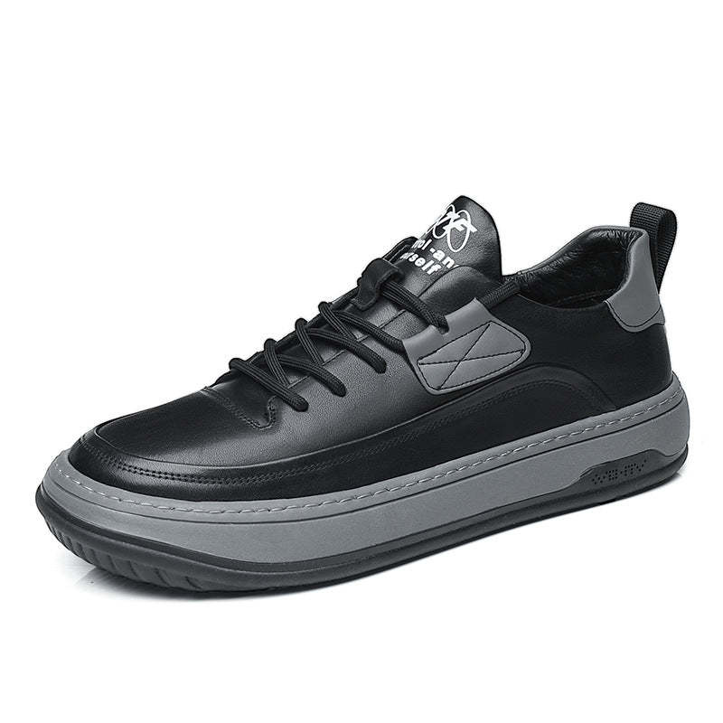 Men's Breathable Hollow Leather Shoes, Fashionable Sports Shoes for Ages 18-40