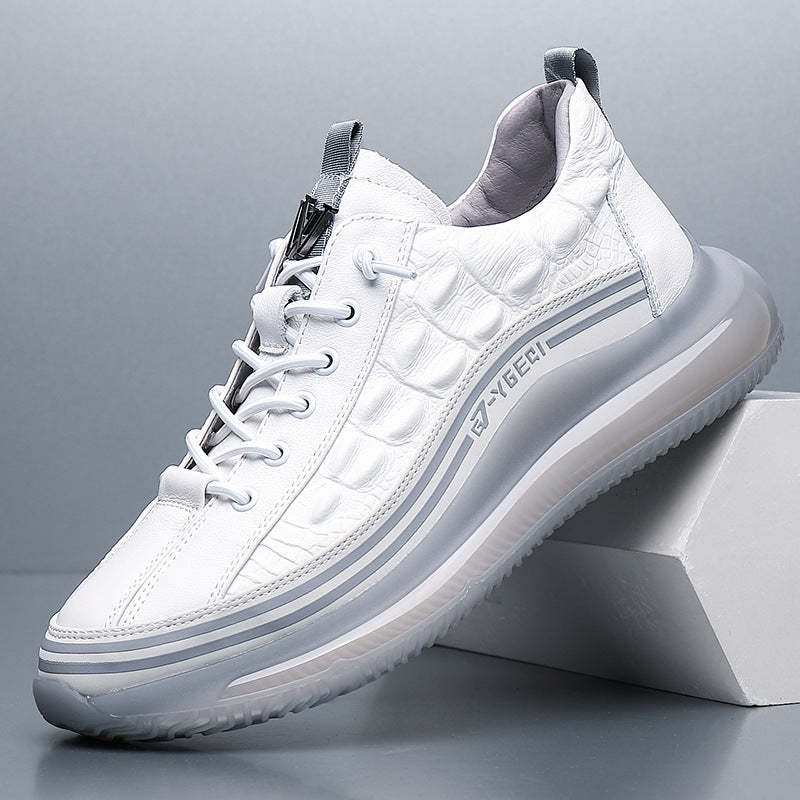 Men's Fashion Sports Shoes with Breathable PU Sole, Low Heel and Round Toe