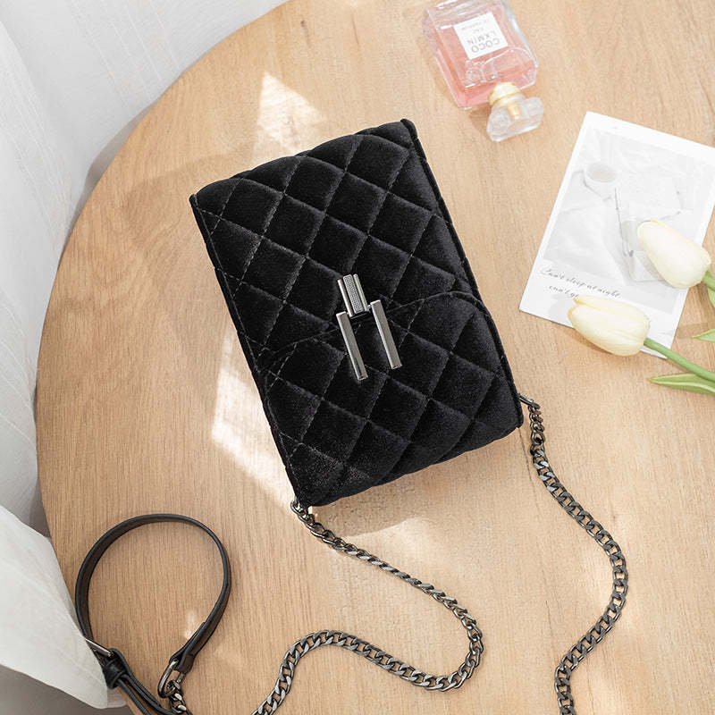 Guangzhou Mini Style Black PU Handbag Shoulder Bag Crossbody Bag Women Bag