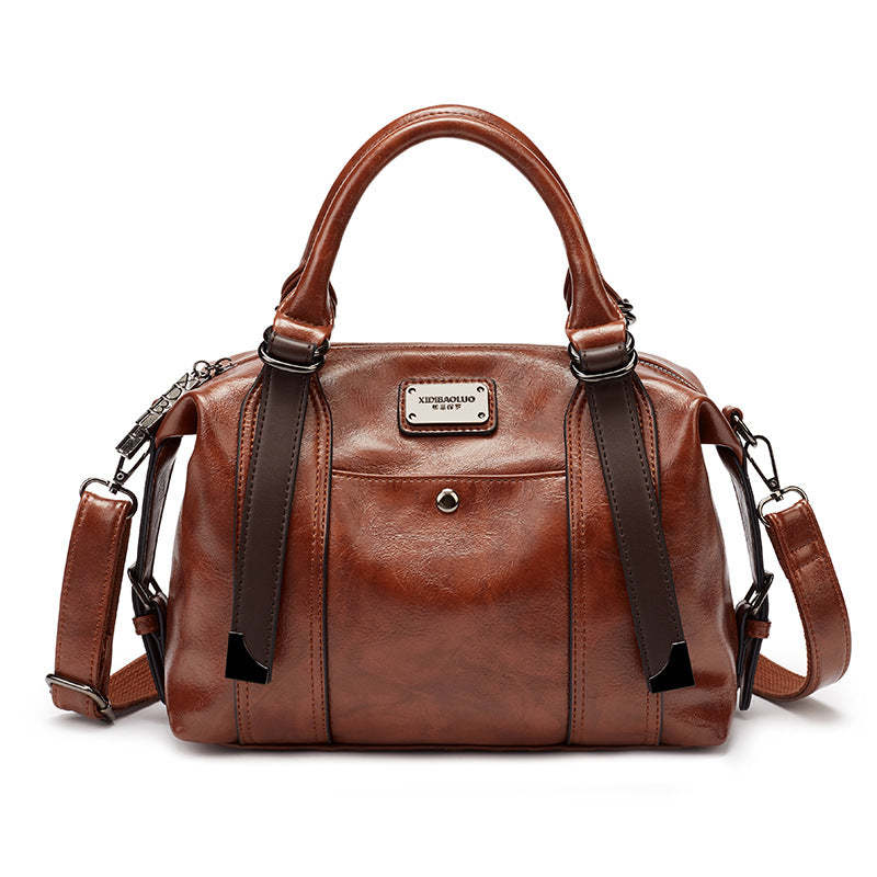 Fashionable Retro Paulie Handbag Shoulder Bag with Leather Composite Material