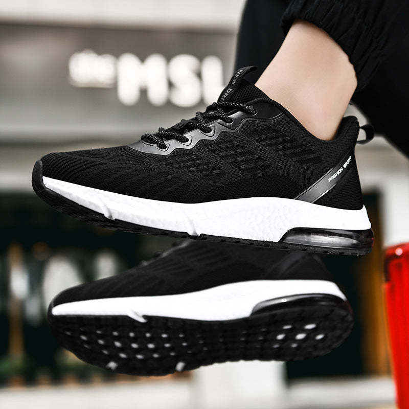 Men's Summer Breathable Mesh Running Shoes New Fashionable White Sneakers for Sports and Leisure