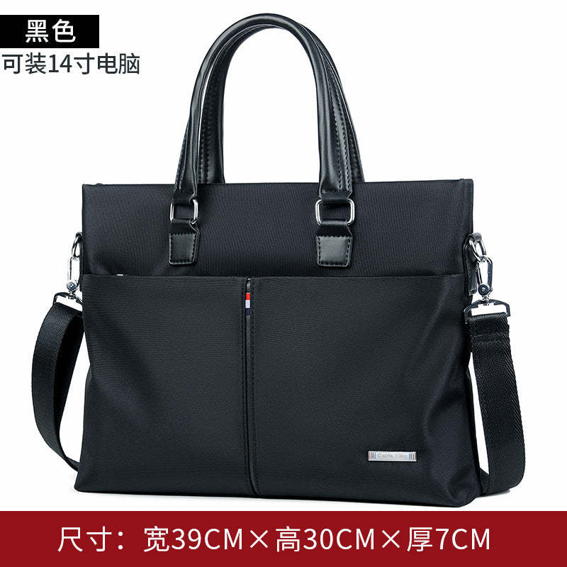 Men's Business Oxford Cloth Handbag Crossbody Bag Computer Briefcase Stylish Bag
