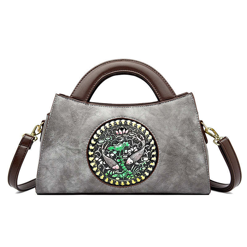 New Fashion PU Splicing Women's Saddle Bag Handbag Shoulder Bag Crossbody Bag