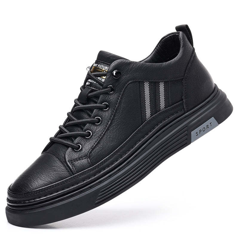 Men's Leather Casual Shoes, Summer New Fashionable Breathable Anti-Skid Shoes