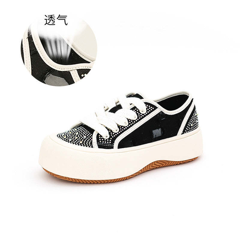 Women's Summer New Water Drill Canvas Sneakers Casual Breathable Fashion Sports Shoes