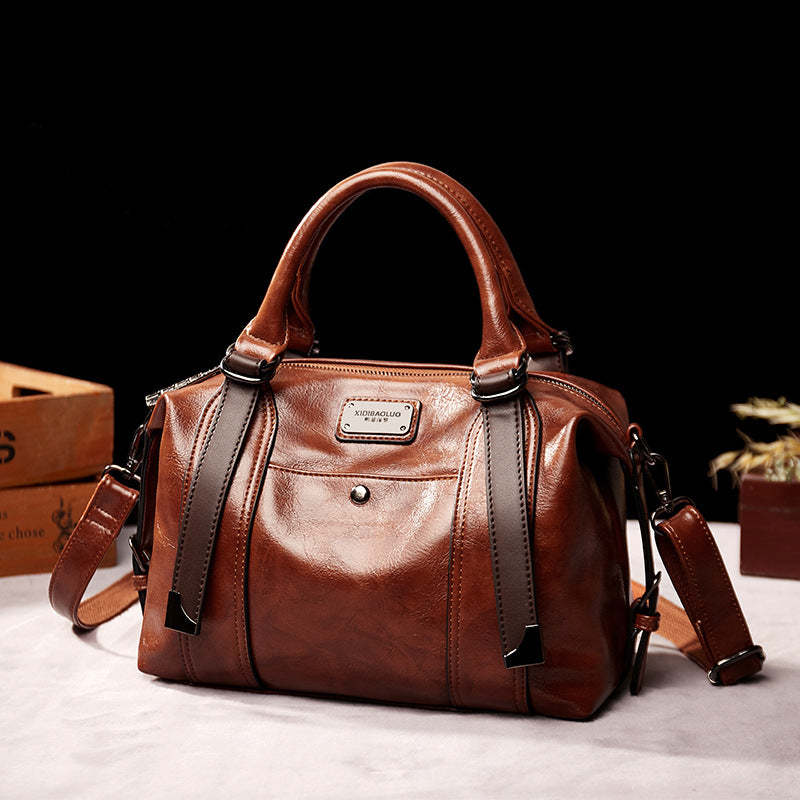 Fashionable Retro Paulie Handbag Shoulder Bag with Leather Composite Material