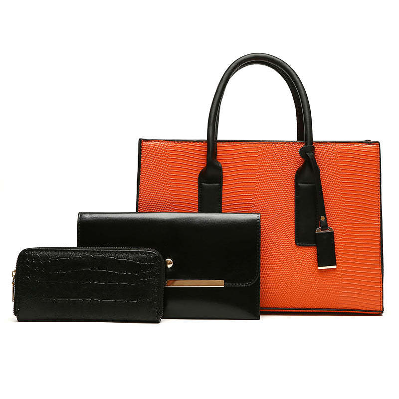 Fashionable Women's City Simple 3-Piece Set Shoulder Bag, Crossbody Bag and Handbag