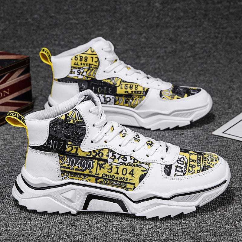 Men's Casual Sports Shoes, Fashionable Leisure Shoes for Outdoor Running, Korean Version Student Board Shoes, Simple Canvas Shoes