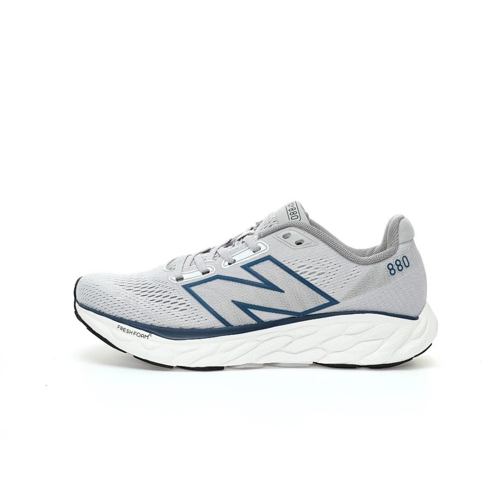 Rush to spot goods ❗ 【 Only selling original shoes 】 Stable support, suitable for running, fully upgraded! NB New Balance Fresh Foam X M880 v14 series ultra lightweight low cut casual sports running shoes with "light gray and hidden blue mesh" M880S13