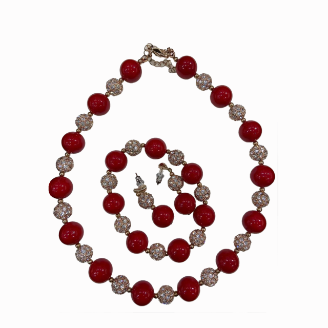 Pearl Rhinestone Gold Plated Jewelry Set Elegant Luxury Multi-Color Necklace Earrings Bracelet Women Party Bridal Accessories,www.hzwjewelry.com,Pearl Rhinestone Gold Plated Jewelry Set | Necklace Earrings Bracelet Bridal Party Accessories