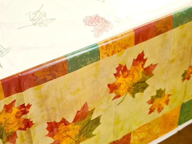Printed Rectangular Plastic Table Cover,MY SHOP,Printed Rectangular Plastic Table Cover